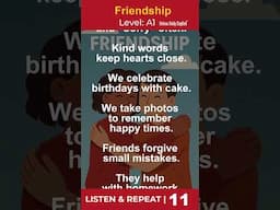 English listening: Friendship  #englishlistening #englishspeaking