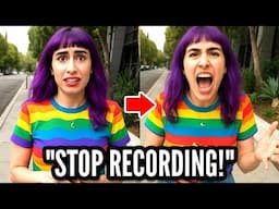 Entitled Feminist Tries Attacking Men For Recording...