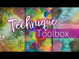 Technique toolbox for art journaling backgrounds 💖✨