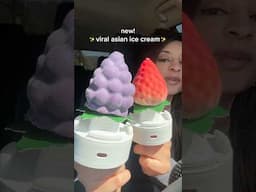 New grape and strawberry viral asian fruit ice cream! 🍇🍓