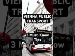VIENNA PUBLIC TRANSPORT: 3 Must-Know Tips! #vienna