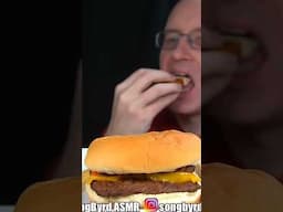 ASMR WENDY'S CHEESEBURGER MUKBANG #shorts