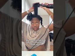 Vickey Cathey blow dries her hair after removing her old braids OMG it grew! 😱#shorts