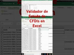 Validar Estado de CFDI en Excel #cfdi #excel #exceltips #exceltrick #sat
