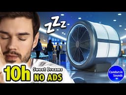Fall Asleep Deeply with This White Noise (No Ads) | Sound of the Airport Air Conditioner