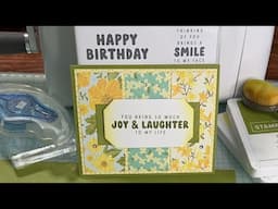 Pattern of Friendship Card Tutorial - by Stampin’ Up! - Floral Delight DSP - April Card Club