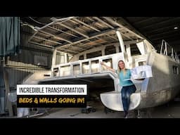 HUGE MILESTONE! Our First Cabin Comes to Life 🤯 (Custom Aluminum Catamaran Build Part 29)