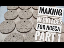Making clay necklace gifts for NCECA part 1