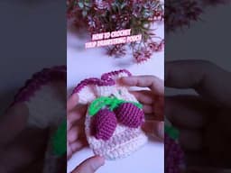 How to Crochet Tulip Drawstring Pouch #crochet #crochetpatterns