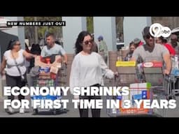 US economy contracts for first time in three years as trade wars impact growth