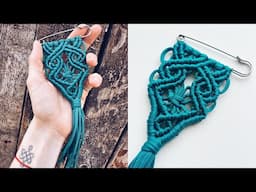 Macrame "Monogram" Brooch Pattern / Gift ideas