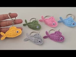 Turn Yarn Into a Cute Fish Keychain! 🐠Amigurumi Crochet Magic