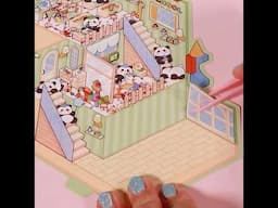 3D Sticker Panda Preschool | Miniature DIY Scene