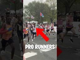Racing Pro Runners in Road Race