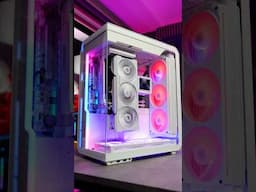 The cleanest white PC build... #pcgaming #pcbuild #ssupd