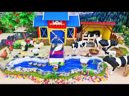 Farm on the Mountain | DIY Making Miniature Farm with House for Livestocks - Cattle Farm Diorama