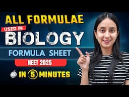 All NEET Biology Formula in 5 mins | Biology Formula Sheet #neet #neet2025 #update
