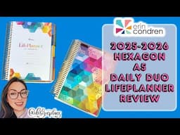 Erin Condren LifePlanner Review | Hexagon | A5 Daily Duo Layout | 2025-2026 | Flipthru
