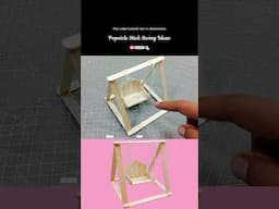 Mini Popsicle Stick Swing 🥰 #shorts #diy #craft #feedshorts