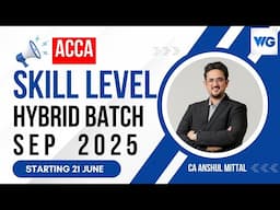 ANNOUNCEMENT || Hybrid Batch (Hindi)|| Sept 2025 attempt || PM, FR and AA || REGISTRATIONS OPEN ||