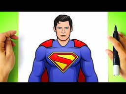 How to DRAW SUPERMAN step by step