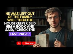 He Was Left Out of the Family Will. Then the Housekeeper Slid Him a Book and Said, “Check the...