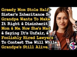 Told Mom's She's The Reason Grandpa Disinherited Me After She Stole Half-Sis's Inheritance AITA