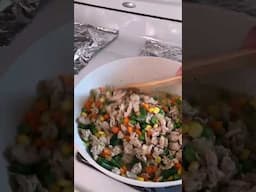 Ground chicken with mix vegetables #shorts #shortsvideo #cooking #viralvideo #food #satisfying