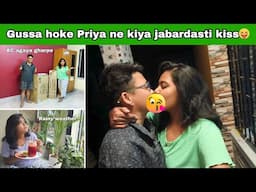 Gussa hoke Priya ne kardiya jabardasti kiss 😝🤩🌸ll Lesbian Couple vlog🏳️‍🌈ll #romantic #rain #lgbtq