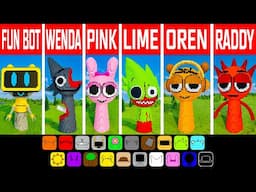 INCREDIBOX SPRUNKI ALL Characters Build Challenge in Minecraft.