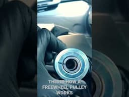 This is GENIUS!!! how a freewheel pulley works!