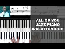 All of You Jazz Piano Walkthrough
