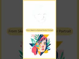 Which stage do you like better, raw sketch or polished final? 👇 #illustration #adobeillustrator