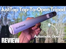 REVIEW: JustTap Tap-To-Open Automatic Tripod - Best Smartphone Tripod Selfie Stick? (KraftGeek)