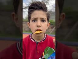 He shared his chips with the poor boy🥹❤️👻 #shorts