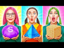 NEW 123 FOOD! Mind-Blowing Geometric Food Challenge! 🍕 Who Wins This Epic Food Battle?