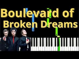 Boulevard of Broken Dreams -Green Day - Easy Paino Tutorial