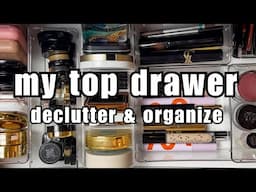 LET’S MAKE IT CUTE | DECLUTTERING AND ORGANIZING MY TOP VANITY DRAWER #declutter #organize #makeup