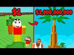 I GREW MEGA VEGGIES GARDEN in ROBLOX grow a garden SHINCHAN and CHOP | NOOB vs PRO vs HACKER Part 6