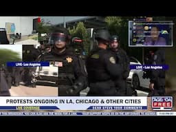 Moxy and xQc (chair) watch LA Riots