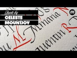 Writing Italic Calligraphy | Quote by Celeste Mountjoy