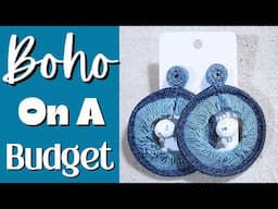 DIY Denim Earrings: Fun & Funky Boho Fashion From Old Blue Jeans