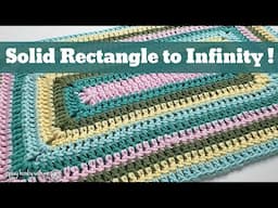 Easy Solid Granny Rectangle – Continuous Round, Endless Sizes! 🌟