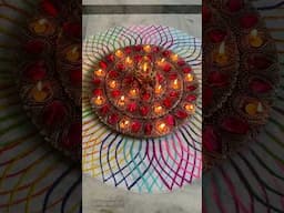 Diwali special multicoloured rangoli design! #diwali #rangoli #shubhdeepawali