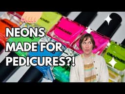 Neons made for your toes? Cracked Polish Walk That Walk & Lurid Lacquer collab! Nail polish swatches