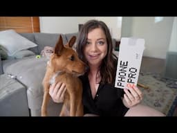 a scrappy unboxing of the CMF Phone 2 Pro & buds with my dog