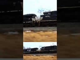 Chasing a fast Norfolk Southern train.
