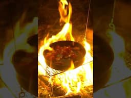 ASMR Campfire Cooking #bushcraft #bushcrafting #bluemountains #bushcraftcamp  #cooking #campcooking