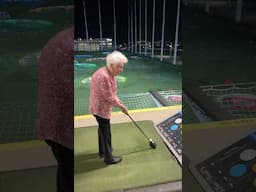 Grandma Hustles Golfers With Automatic Driver #golf