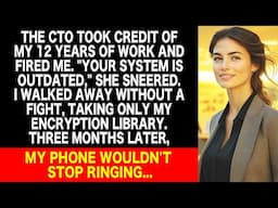 CTO took credit, fired me. I left with encryption library. Later, my phone wouldn't stop ringing.